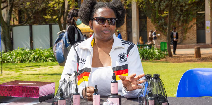 Nomusa Khambule has a flourishing business specialising in haircare products